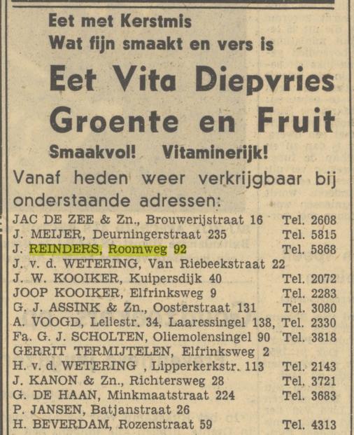 Roomweg 92 J. Reinders advertentie Tubantia 22-12-1949.jpg