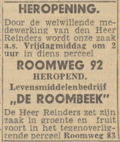 Roomweg 92 Reinders advertentie Twentsch nieuwsblad 2-3-1944.jpg