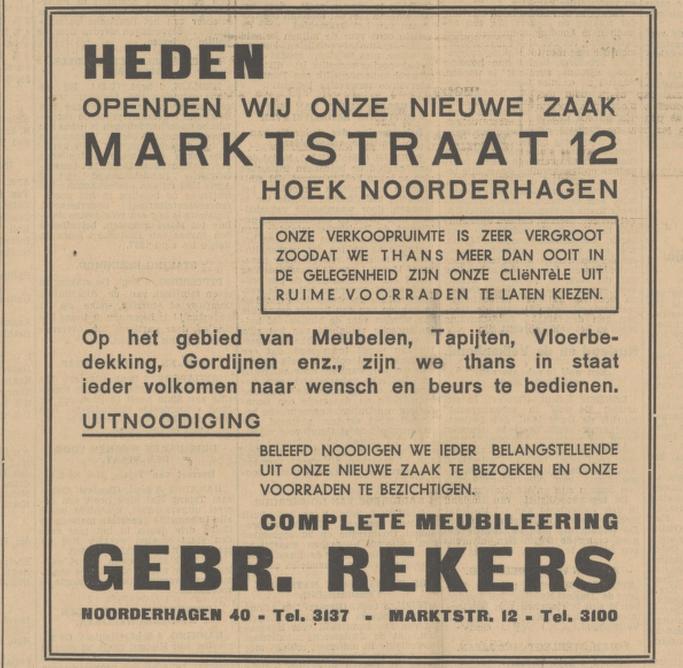 Marktstraat 12 Gebr. Rekers advertentie Tubantia 6-9-1934.jpg