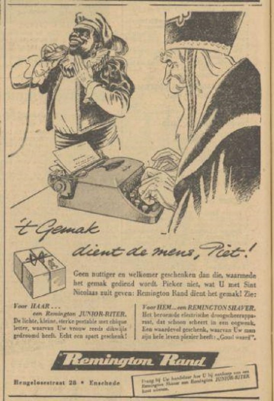 Hengelosestraat 28 Remington Rand sinterklaasadvertentie Tubantia 3-12-1951.jpg