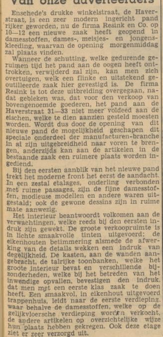 Haverstraat 10-12 Resink & Co. krantenbericht Tubantia 21-6-1940.jpg