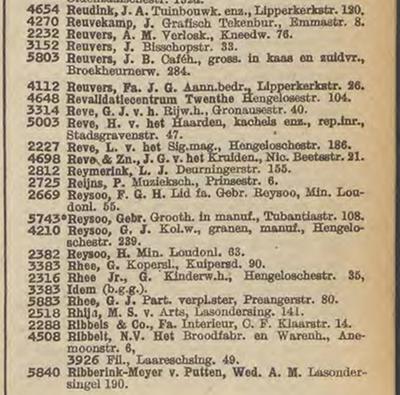 Emmastraat 8 J. Reuvekamp Grafisch Tekenbureau. Telefoonboek 1950.jpg
