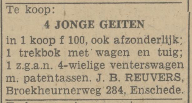 Broekheurnerweg 284 J.B. Reuvers advertentie Tubantia 16-9-1942.jpg