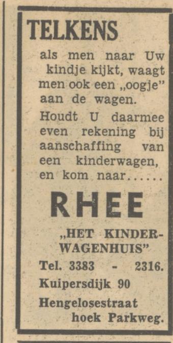 Hengelosestraat 35 hoek Parkweg Rhee kinderwagenhuis advertentie Tubantia 1-6-1951.jpg