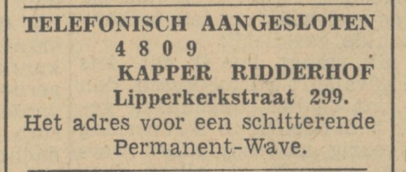 Lipperkerkstraat 299 kapper Ridderhof advertentie Tubantia 4-7-1936.jpg