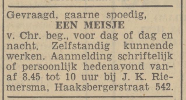 Haaksbergerstraat 542 J.K. Riemersma advertentie Tubantia 7-6-1939.jpg