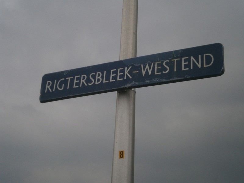 Rigtersbleek-Westend straatnaambord.JPG