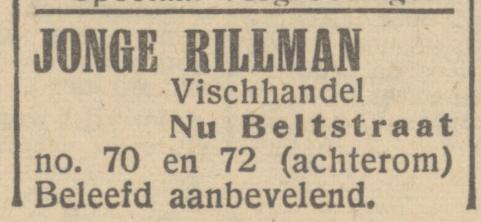 Beltdtraat 70-72 vishandel Jonge Rillman advertentie Het Parool 20-6-1945.jpg