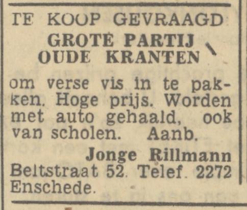 Beltstraat 52 Jonge Rillmann telf. 2272 advertentie Tubantia 8-4-1948.jpg