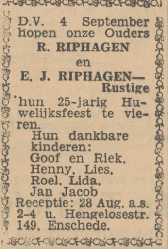Hengelosestraat 149 R. Riphagen advertentie Tubantia 21-8-1948.jpg