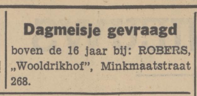 Minkmaatstraat 268 Wooldrikhof Robers advertentie Tubantia 6-8-1937.jpg