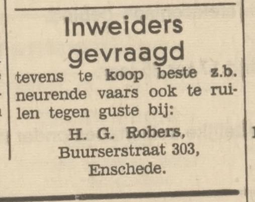 Buurserstraat 303 H.G. Robers advertentie Tubantia 8-3-1969.jpg