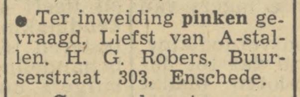 Buurserstraat 303 H.G. Robers advertentie Tubantia 8-4-1950.jpg