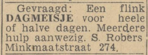 Minkmaatstraat 274 S. Robers advertentie Twentsch nieuwsblad 21-2-1944.jpg