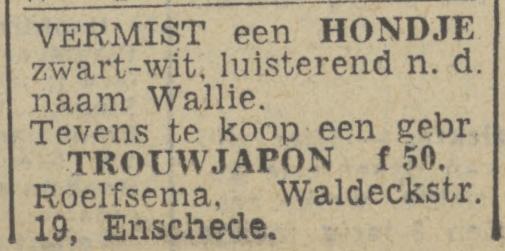 Waldeckstraat 19 Roelfsema advertentie Twentsch nieuwsblad 4-9-1943.jpg