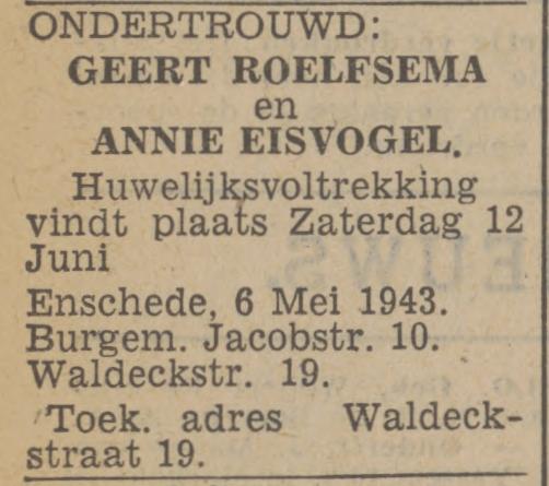 Waldeckstraat 19 G. Roelfsema advertentie Twentsch nieuwsblad 8-5-1943.jpg