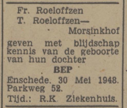 Parkweg 52 Fr. Roeloffzen advertentie Tubantia 31-5-1948.jpg