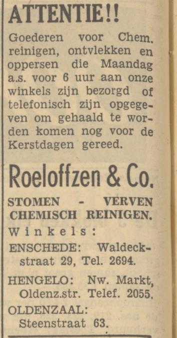 Waldeckstraat 29 Roeloffzen & Co. advertentie Tubantia 27-12-1949.jpg