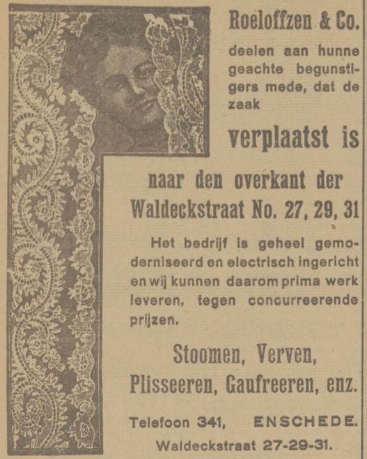 Waldeckstraat 27,29,31 Roeloffzen & Co. advertentie Tubantia 8-7-1925.jpg