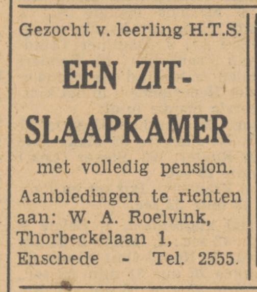Thorbeckelaan 1 W.A. Roelvink advertentie Tubantia 1-7-1948.jpg