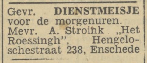 Hengelosestraat 238 Het Roessingh A. Stroink advertentie Tubantia 12-12-1946.jpg