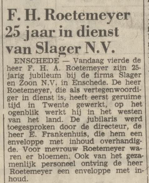 F.H. Roetemeyer vertegenwoordiger Fa. Slager en Zoon krantenbericht Tubantia 15-12-1971.jpg