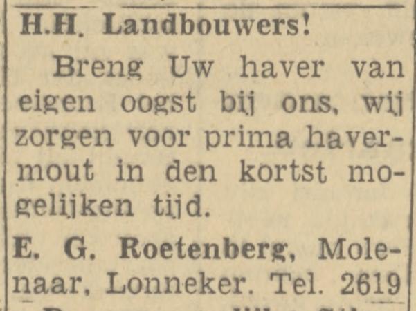 Molenweg Lonneker E.G. Roetenberg molenaar advertentie Twentsch nieuwsblad 18-1-1944.jpg