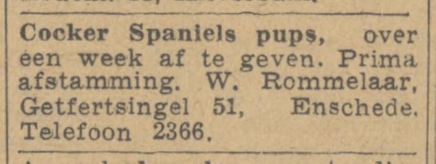 Getfertsingel 51 W. Rommelaar advertentie Algemeen Handelsblad 12-6-1947.jpg
