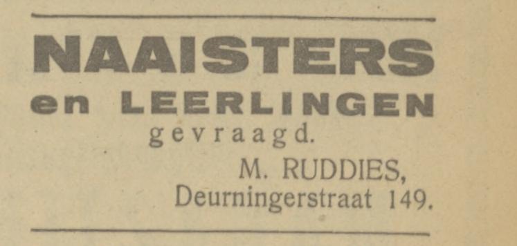 Deurningerstraat 149 M. Ruddies advertentie Tubantia 11-6-1921.jpg