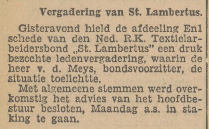 R.K. Textielabeidersbond St. Lambertus Enschede. krantenbericht Tubantia 11-12-1931.jpg
