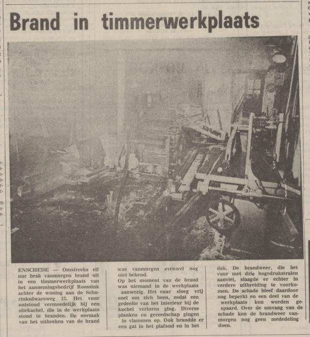 Schurinksdwarsweg 12 Aannemingsbedrijf Roossink krantenbericht Tubantia 19-7-1950.jpg