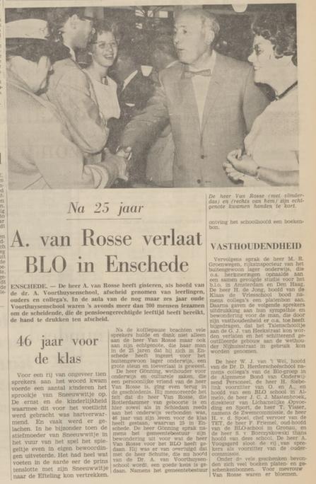 G.J. van Heekstraat 160 A. van Rosse Hoofd Dr. A. van Voorthuysenschool krantenbericht Tubantia 29-6-1967.jpg