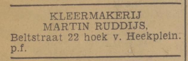Beltstraat 22 kleermakerij Marin Ruddijs advertentie Tubantia 30-12-1939.jpg