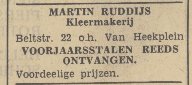 Beltstraat 22 kleermakerij Marin Ruddijs advertentie Tubantia 14-1-1939.jpg