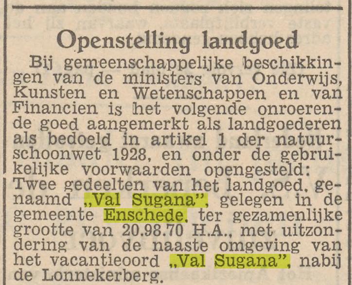 Lonnekerberg vacantieoord Val Sugana krantenbericht Tubantia 31-12-1952.jpg