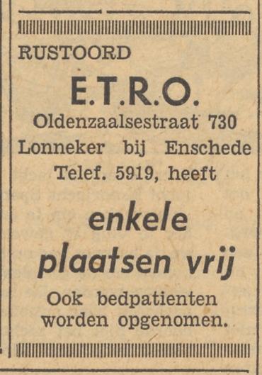 Oldenzaalsestraat 730 Rustoord E.T.R.O. advertentie Tubantia 25-10-1954.jpg