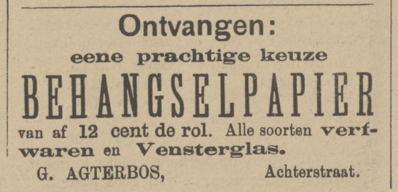 Achterstraat G. Agterbos schilder advertentie Tubantia 7-3-1888.jpg