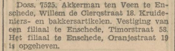Willem de Clercqstraat 18 Fa. Akkerman en Ten Veen krantenbericht Tubantia 19-4-1930.jpg