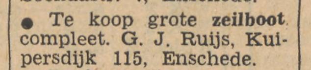 Kuipersdijk 115 G.J. Ruijs advertentie Tubantia 19-4-1955.jpg