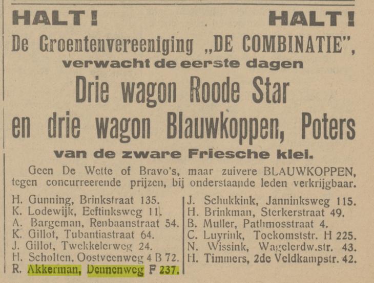 Dennenweg 237 R. Akkerman advertentie Tubantia 29-3-1924.jpg