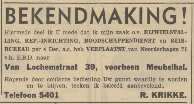 Van Lochemstraat 39 Rijwielstalling R. Krikke advertentie Tubantia 3-12-1937.jpg
