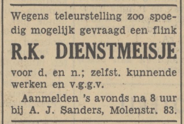 Molenstraat 83 A.J. Sanders advertentie Tubantia 27-7-1937.jpg