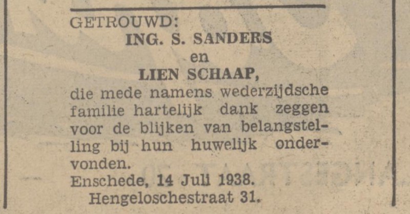 Hengelosestraat 31 L. Sanders-Schaap advertentie Tubantia 14-7-1938.jpg