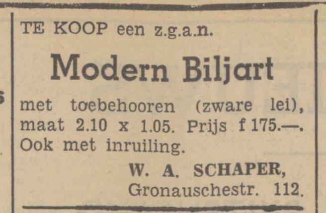 Gronausestraat 112 W.A. Schaper advertentie Tubantia 4-8-1938.jpg