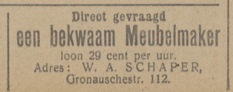 Gronausestraat 112 W.A. Schaper advertentie Tubantia 20-3-1917.jpg