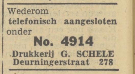 Deurningerstraat 278 Drukkerij G. Schele advertentie Tubantia 28-11-1946.jpg