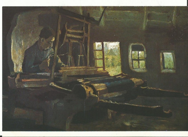 Weversinterieur met wever. Vincent van Gogh1884.jpg