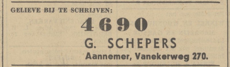 Vanekerweg 270 G. Schepers Aannemer advertentie Tubantia 11-3-1939.jpg