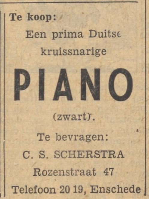 Rozenstraat 47 C.S. Scherstra advertentie Tubantia 12-3-1960.jpg
