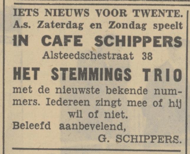 Alsteedsestraat 38 cafe G. Schippers advertentie Tubantia 16-10-1936.jpg